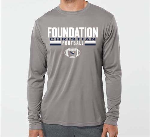 Non-Distressed logo long sleeve dry fit